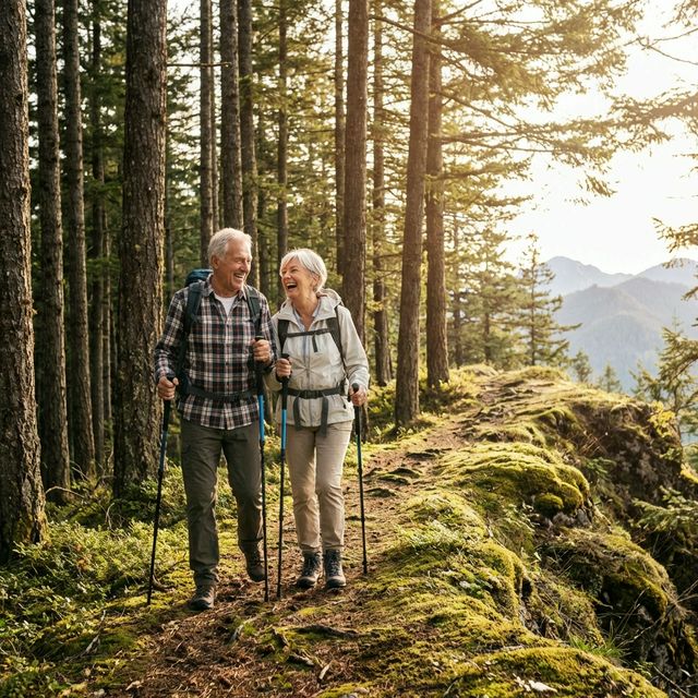 Active hiker experiencing joint relief
